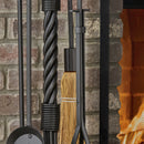 5-Piece Olde World Iron Ring/Twist Fireplace Tools Set | UniFlame