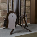 5-Piece Bronze Finish Fireplace Tools Set with Crook Handles | UniFlame