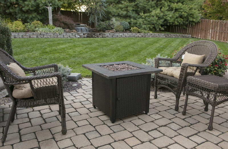 Endless Summer 30 in. LP Gas Outdoor Fire Pit with Resin Tile Mantel