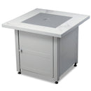 30-Inch Square Propane Gas Fire Pit Table with Faux Marble Mantel and Stamped Steel Base | Endless Summer