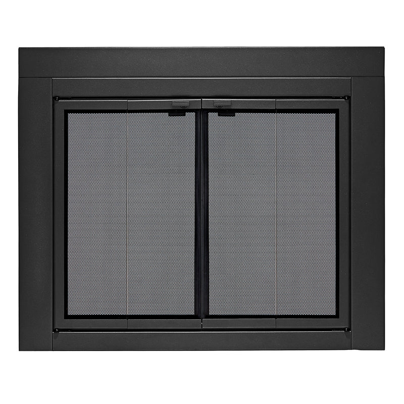 UniFlame "Roman" Bi-fold style Fireplace Doors with Smoke Tempered Glass