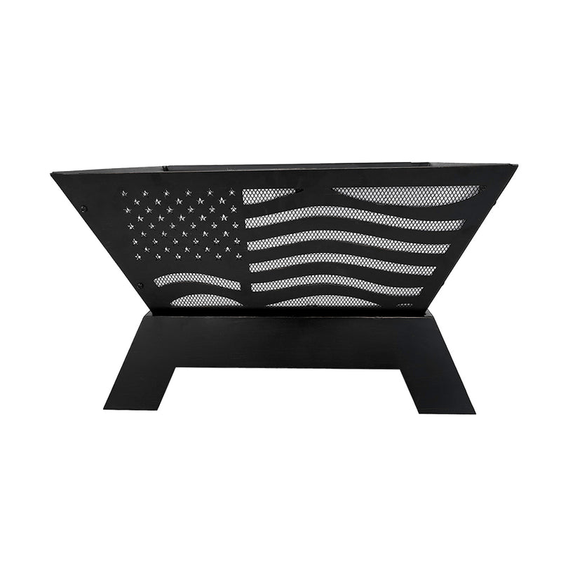 Endless Summer 28 in. "The Patriot" Wood Fire Pit with American Flag Design