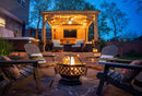 Wood Burning Fire Pit 24-Inch Hex-Shaped, Bronze, Oil Rubbed, Lattice Design | Endless Summer