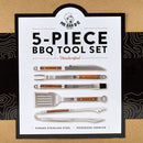 5-Piece Rosewood BBQ Tool Set | Mr. Bar-B-Q