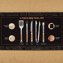 5-Piece Rosewood BBQ Tool Set | Mr. Bar-B-Q