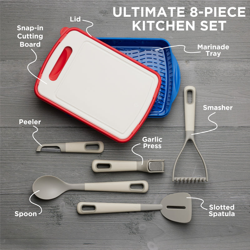 Ultimate 8-Piece Kitchen Set (Prep & Slice plus Kitchen Tools)
