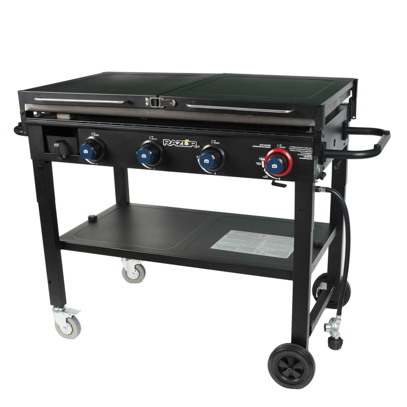 Razor 4-Burner Griddle with Folding Shelves