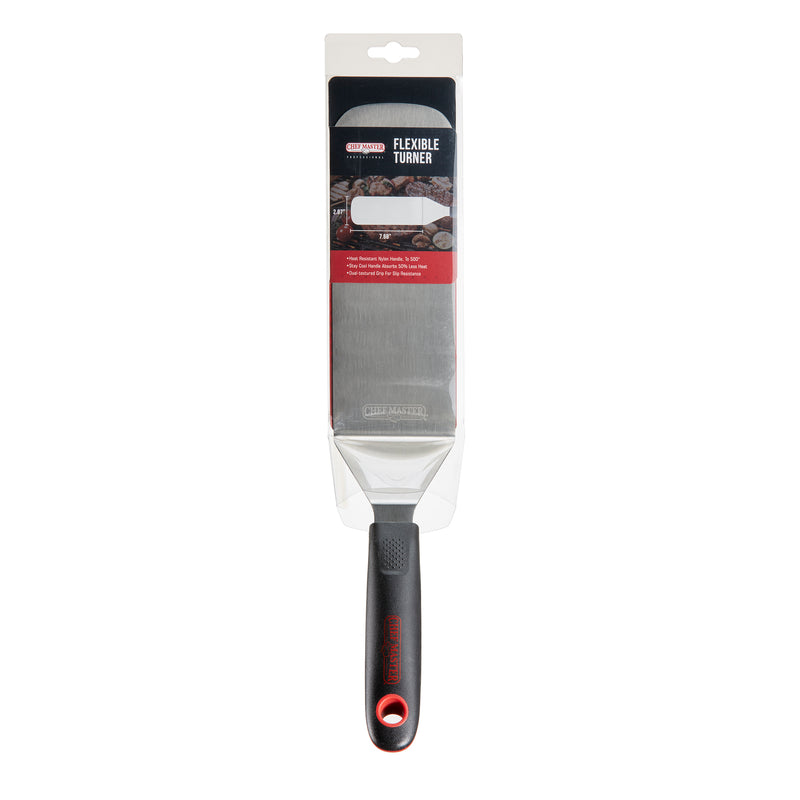Chef Master High Heat Flexible Turner Spatula, 7.68" x 2.87" Blade