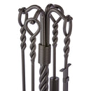 5-Piece Olde World Iron Ring/Twist Fireplace Tools Set | UniFlame