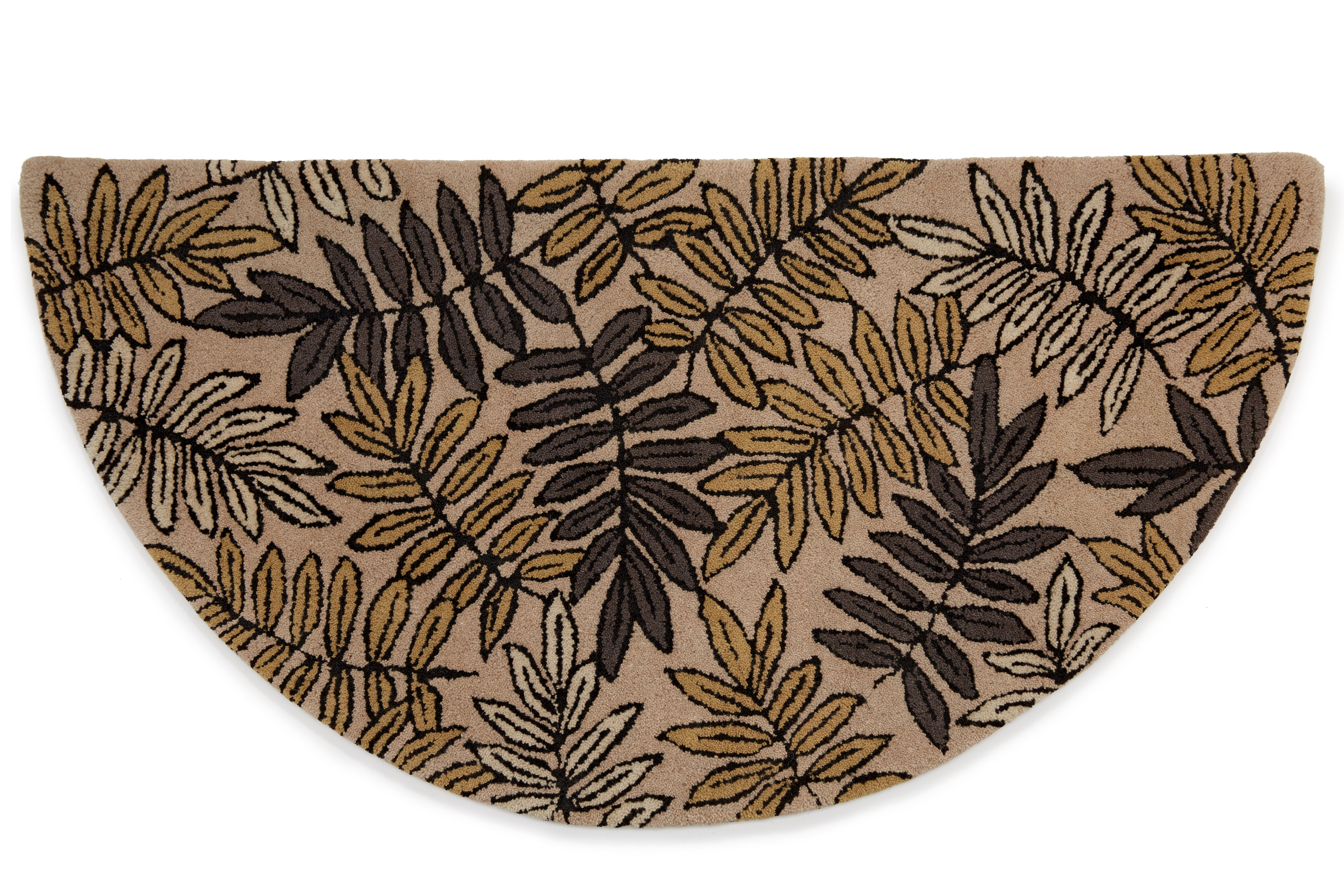Beige with Brown Hand Tufted 100% Wool Rug | UniFlame