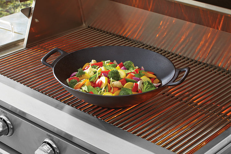 Mr. Bar-B-Q Cast Iron Wok (10 In. Cooking Area)