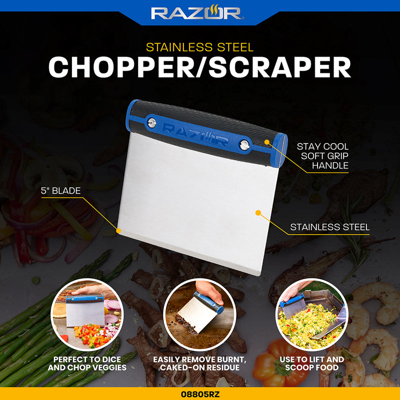Grill Scraper Razor Griddle Scraper Chopper | Razor