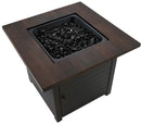 Endless Summer 30 in. "The Spencer" Outdoor Square Steel Frame LP Gas Fire Pit
