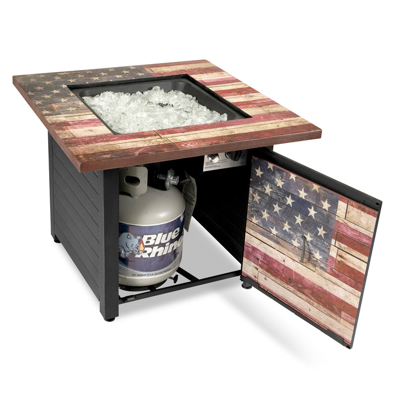 Endless Summer 30 in. "The Liberty" LP Gas Outdoor Fire Pit With American Flag Mantel