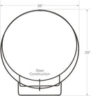 Black 36-Inch Log Hoop with 1/2" Solid Stock | UniFlame