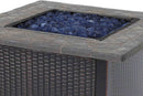 30-Inch Square Propane Gas Fire Pit Table with Resin Tile Mantel | Endless Summer