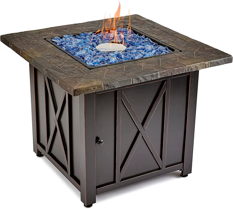 Endless Summer 30 Inch Square Propane Gas Outdoor Fire Pit Table