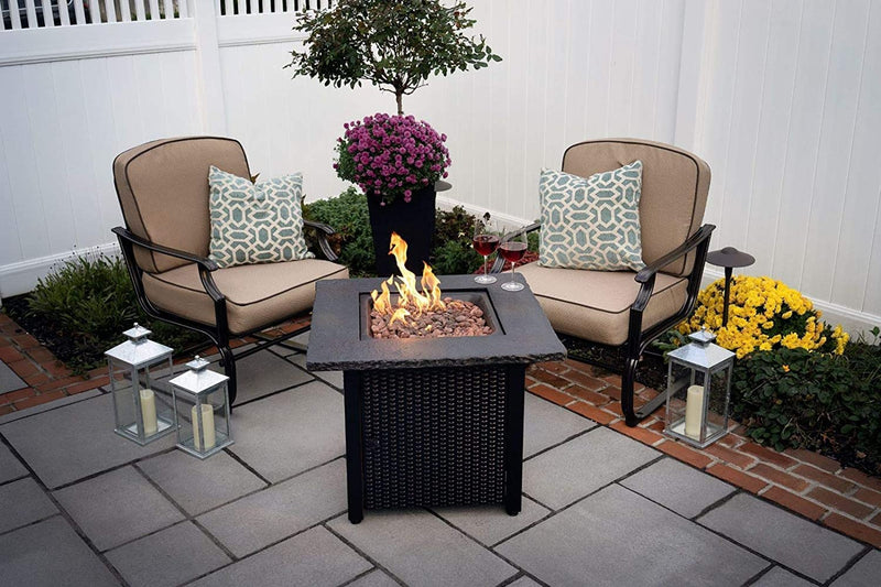 Endless Summer 30 In.  Outdoor Propane Gas Lava Rock Top Fire Pit