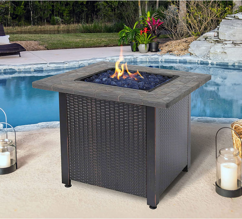 Gas Fire Pit 30 in., Resin Tile Mantel - Endless Summer