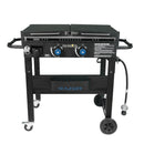 Razor 2 Burner Razor Griddle with Folding Shelves and Features