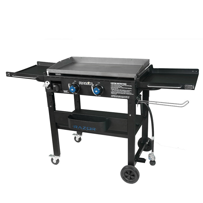 Razor 2 Burner Razor Griddle with Folding Shelves and Features