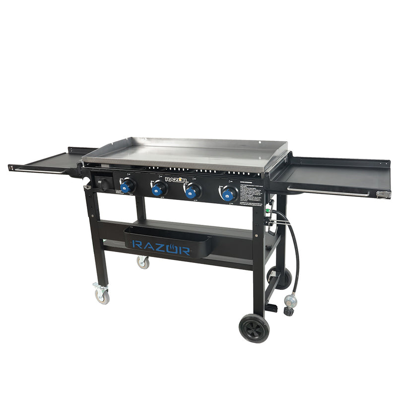 Razor 4 Burner Razor Griddle with Folding Shelves and Features