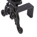 Black Cast Iron Cat Andirons with Reflective Glass Eyes | UniFlame