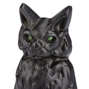 Black Cast Iron Cat Andirons with Reflective Glass Eyes | UniFlame