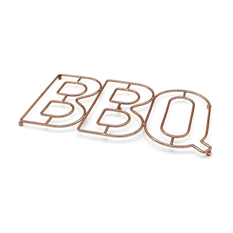 Mr.Bar-B-Q BBQ Trivet in Chrome and Rose Gold Finish