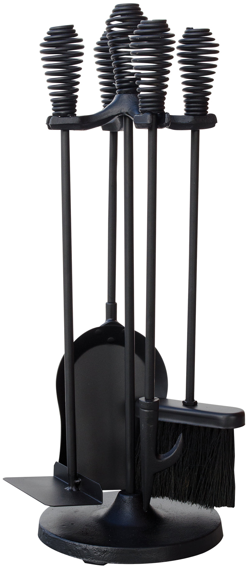 UniFlame 5 Piece Black Finish Mini Fireset with Spring Handles