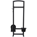 Uniflame 5 Piece Black Wrought Iron Fireset with Cylinder Handles