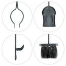 5-Piece Black Finish Fireplace Tools Set with Cylinder Handles | UniFlame
