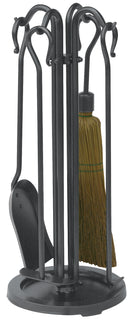 5-Piece Olde World Iron Mini Fireplace Tools Set with Crook Handles | UniFlame