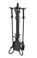 Uniflame 5 Piece Olde World Iron Fireset with Heavy Crook Handles