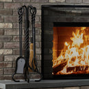 5-Piece Venetian Bronze Finish Fireplace Tools Set with Heavy Crook Handles | UniFlame