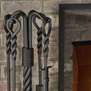 5-Piece Olde World Iron Ring/Twist Fireplace Tools Set | UniFlame