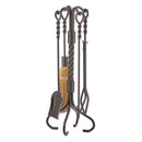 5-Piece Olde World Iron Ring/Twist Fireplace Tools Set | UniFlame