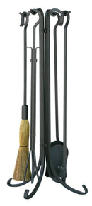 5-Piece Olde World Iron Fireplace Tools Set with Crook Handles | UniFlame