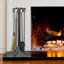 5-Piece Olde World Iron Fireplace Tools Set with Crook Handles | UniFlame