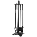 Uniflame 5 Piece Black Craftsman Fireset with Cylinder Handles