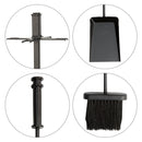 5-Piece Black Craftsman Fireplace Tools Set with Cylinder Handles | UniFlame