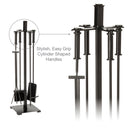 5-Piece Black Craftsman Fireplace Tools Set with Cylinder Handles | UniFlame