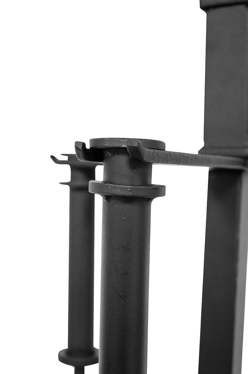 UniFlame 5 Piece Black Craftsman Fireset with Cylinder Handles