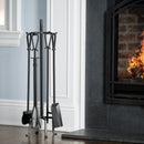 5-Piece Olde World Iron Fireplace Tools Set with Horseshoe Handles | UniFlame