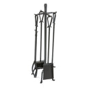 5-Piece Olde World Iron Fireplace Tools Set with Horseshoe Handles | UniFlame