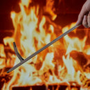 5-Piece Antique Copper Hammered Finish Fireplace Tools Set with Crook Handles | UniFlame