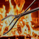 5-Piece Antique Copper Hammered Finish Fireplace Tools Set with Crook Handles | UniFlame