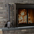 5-Piece Bronze Finish Fireplace Tools Set with Crook Handles | UniFlame
