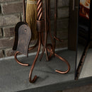 5-Piece Antique Rust Finish Wrought Iron Toolset with Twist Handles | UniFlame