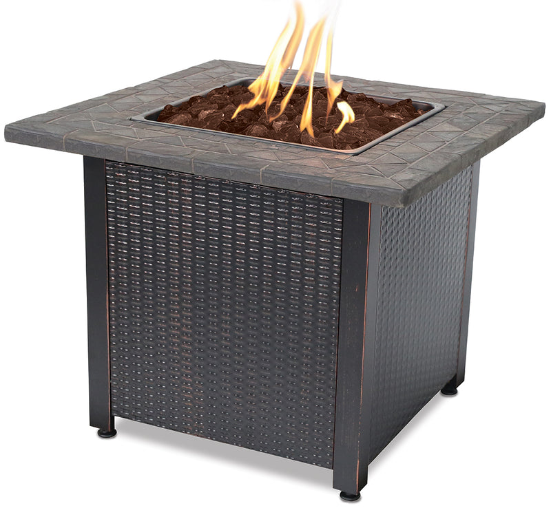 Gas Fire Pit 30 in., Mosaic Resin Tile Mantel - Endless Summer